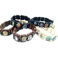 thumbnail image 5 of Rosario de Jesús de Madera, 4 Pulseras Elásticas con Imágenes de Santos Religiosos, Católicos, Dioses Santos, Dioses Católicos, Rosario de Manifestación, 5 of 5