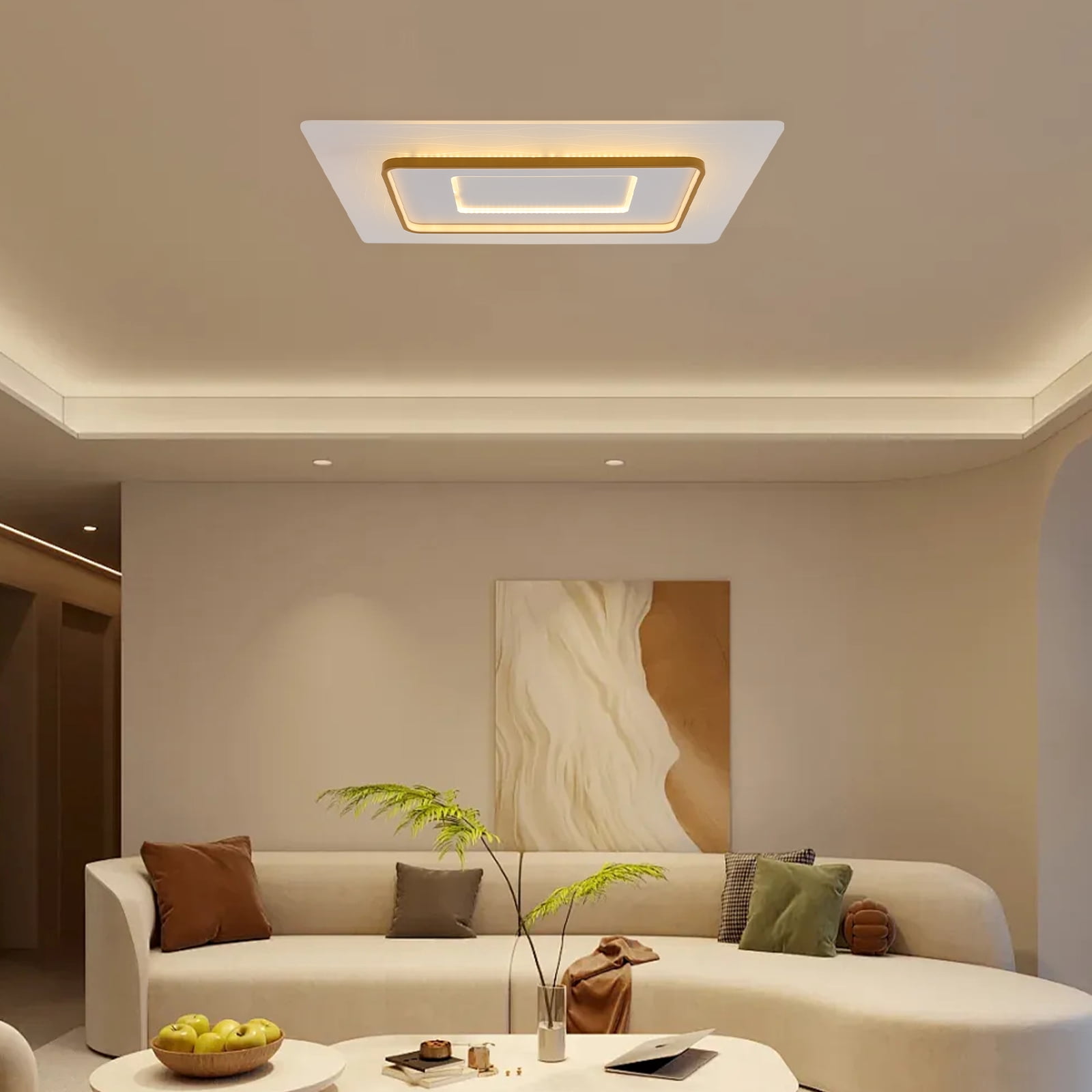 LED Ceiling Light, Dimmable Ceiling Lamp, Modern LED Ceiling Light Fixture, suitable for the dining room, living room, bedroom