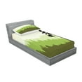 thumbnail image 2 of Ambesonne Nature Fitted Sheet & Pillow Sham Set, Pine Tree Silihouette, Twinxl, Lime Green Army Green, 2 of 2