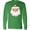 Kelly Green, variant on Cute Santa Claus Face Long Sleeve T-Shirt