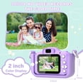 thumbnail image 2 of Inadays Kids Camera for Girls Boys 64GB 1080HD Selfie Digital Cameras Video Toddler Unicorn Toys Christmas Birthday Gift Age 3-10, Purple, 2 of 9
