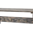 thumbnail image 3 of Benzara - Hanging shelf - 4 hooks - wood - distressed black, 3 of 5