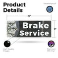 thumbnail image 2 of Brake Service Vinyl Decal 24 Inch x 9 Inch Weatherproof Heavy-Duty Adhesive Backing | Auto Repairs, Safety Inspections, Expert Mechanics | Made in USA, 2 of 6