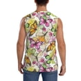 thumbnail image 4 of Bixox Men's Butterflies2 Printed Shirt Sleeveless Fitness Tank Top-3X-Large, 4 of 7
