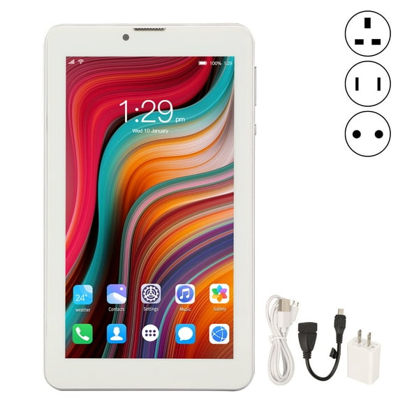 7 Inch Calling Tablet 4GB 32GB Expandable Up to 128GB Octa Core 1960x1080 IPS 6000mAh Tablet for Android 10.0 100?240V Blue