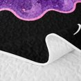 thumbnail image 5 of Erosebridal Kawaii Ghost Quilt King, Spiderweb Bat King Coverlet Set, Black Blue Violet, 3 Pieces, 1 Bedspread and 2 Pillowcases, 5 of 7