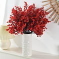 thumbnail image 2 of MAMOWEAR 6PCS Artificial Baby Breath Flower Real Touch Fake Silk Flowers Bouquets for Decor Wedding Party Indoor Outdoor Decor(Red), 2 of 4