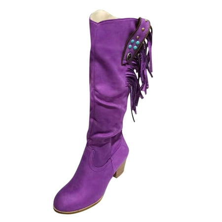 

fvwitlyh Knee High Boots Women High Knee Boots for Women Toe Mid Knee Women s Heel Boots Slouchy Side High Knee High Boots for Women Heel