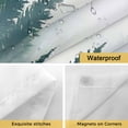 thumbnail image 4 of No Hook Dark Green Pine Forest Shower Curtain with Snap in Liner Set, Misty Tree Clouds Nature Waterproof Fabric Bathroom Curtains with See Through Top Window, Hotel Style Small 36 x 78 Inch, 4 of 9