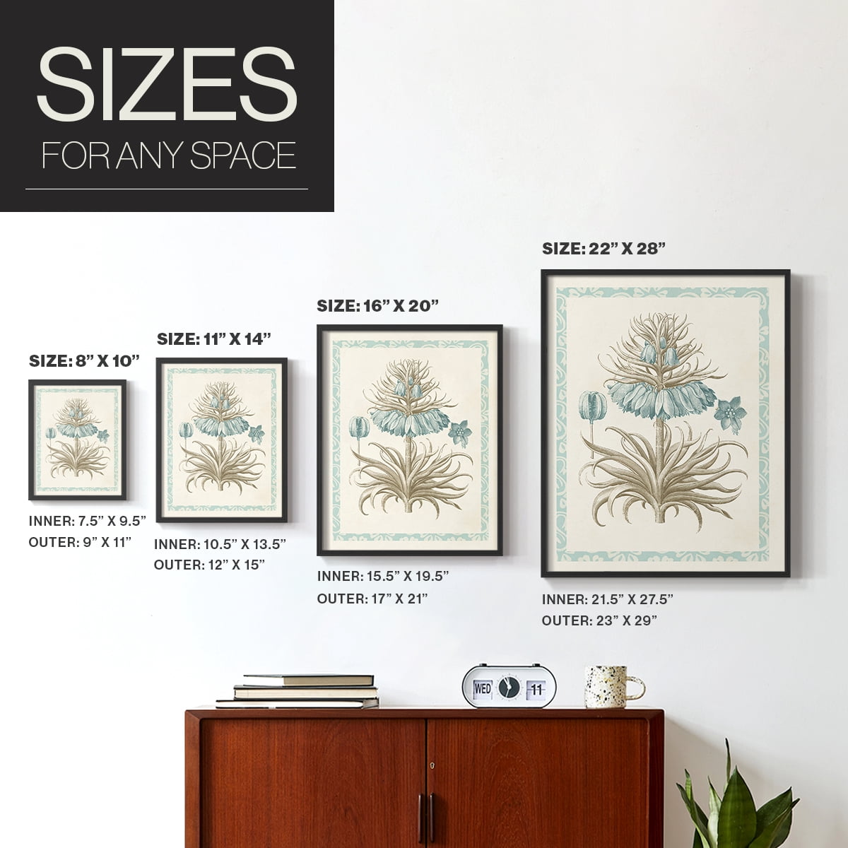 Willow Blue Besler II Framed Print - Solid Wood in Single Picture Frame Solid Wood 2 Framed Print