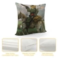 thumbnail image 4 of Orinice Throw Pillow Cover The Cat Cowboy with a Rifle Rides a Horse Decorative Pillow Case Home Decor Square White, 4 of 5