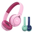 thumbnail image 1 of MEE audio KidJamz KJ45BT Children's Safe Listening Bluetooth Wireless Headphones with Volume Limiter & Microphone, Adjustable On-Ear Kids Headset for Online Learning/School/Travel/Tablet, Pink/Magenta, 1 of 5