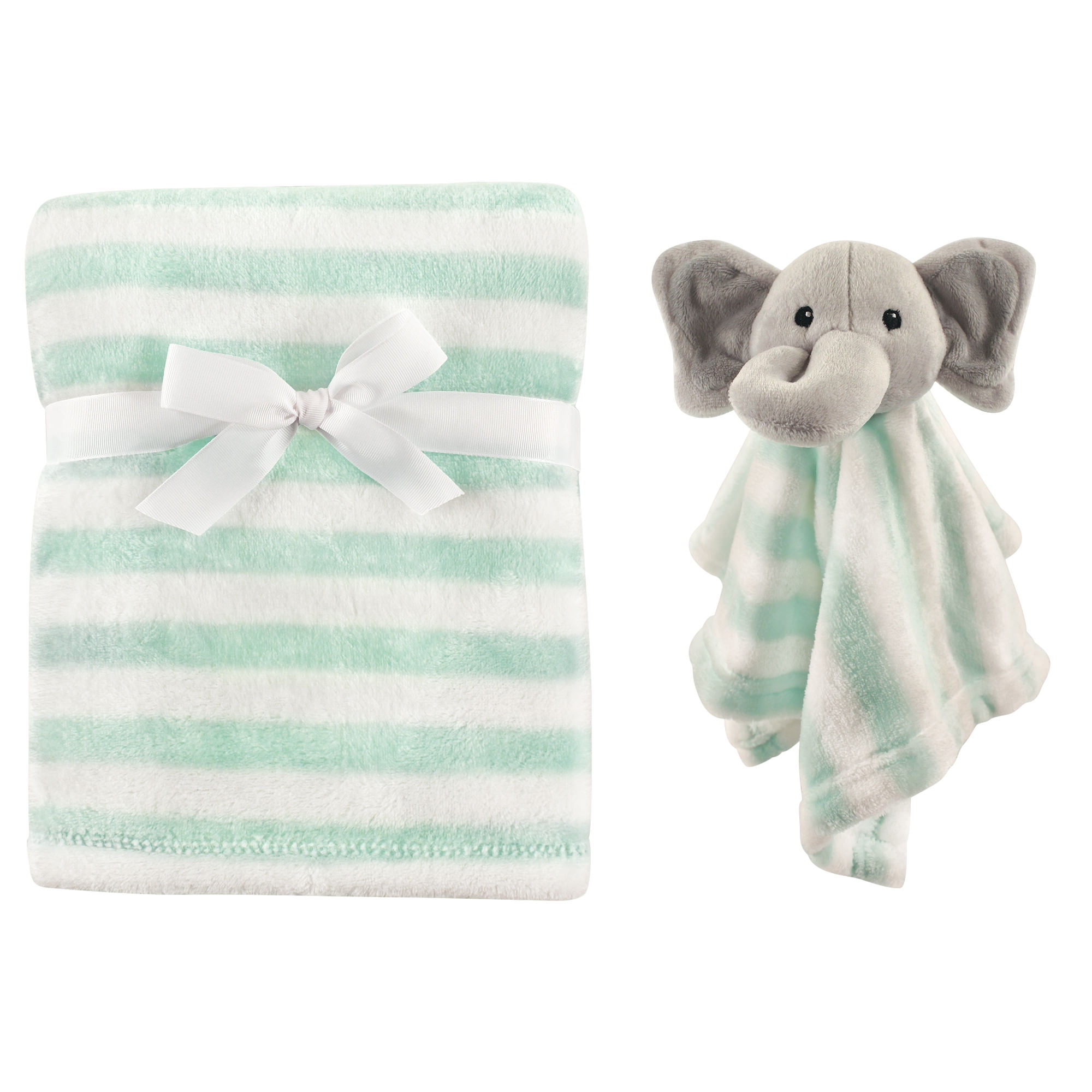 Hudson Baby Boy and Girl Plush Blanket and Security Blanket Gray