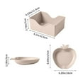 thumbnail image 3 of 10 Pcs Wheat Straw Plates, 6.5-inch Square Lightweight Unbreakable Dinner Dishes Plates Set, Fruit Dish, Side Dish Plate, Home Storage Plate With Base (Apple-Shape), 3 of 6