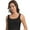 Black, variant on Womens Sexy Square Neck Double Lined Seamless Sleeveless Cropped Tank Yoga Crop Causal Basic Tops