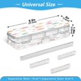 thumbnail image 3 of Plastic Pencil Box Large Capacity Pencil Boxes Clear Boxes with Snap-Tight Lid Stylish Office Supplies Storage Organizer Box Small Watercolor Splashes and Dots, 3 of 7
