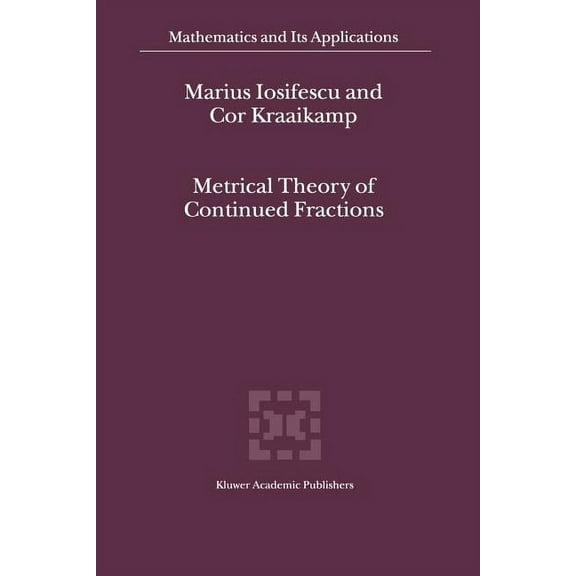 Mathematics and Its Applications Metrical Theory of Continued Fractions, Book 547, (Paperback)