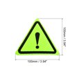 thumbnail image 2 of Uxcell Reflective Stickers, 4 Pack 3.94 x 3.94 Inch Adhesive High Visibility Night Triangle Safety Tape Reflector, Green, 2 of 5