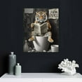 thumbnail image 4 of JRXY Tiger Bathroom Decor Wall Art Funny Tiger in Bathroom Poster Black and White Tiger Picture Print Painting Wall Décor for Home Office, 1704443220113623 12x16 in, 4 of 4