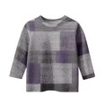 thumbnail image 6 of Drmagiyhm Purple 3/4 Sleeve Shirt for Girls Size 10-12 Cute Floral Print T Shirts Casual Trendy Crewneck Shirts Girl Fall Winter Tees 9-10 Years, 6 of 6