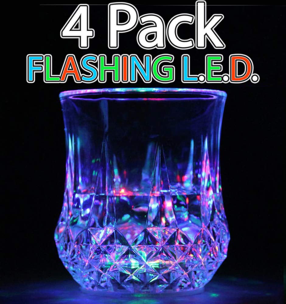 24-pack of 16oz Light-Up Flashing Insulated Tumblers with Straw & Lid