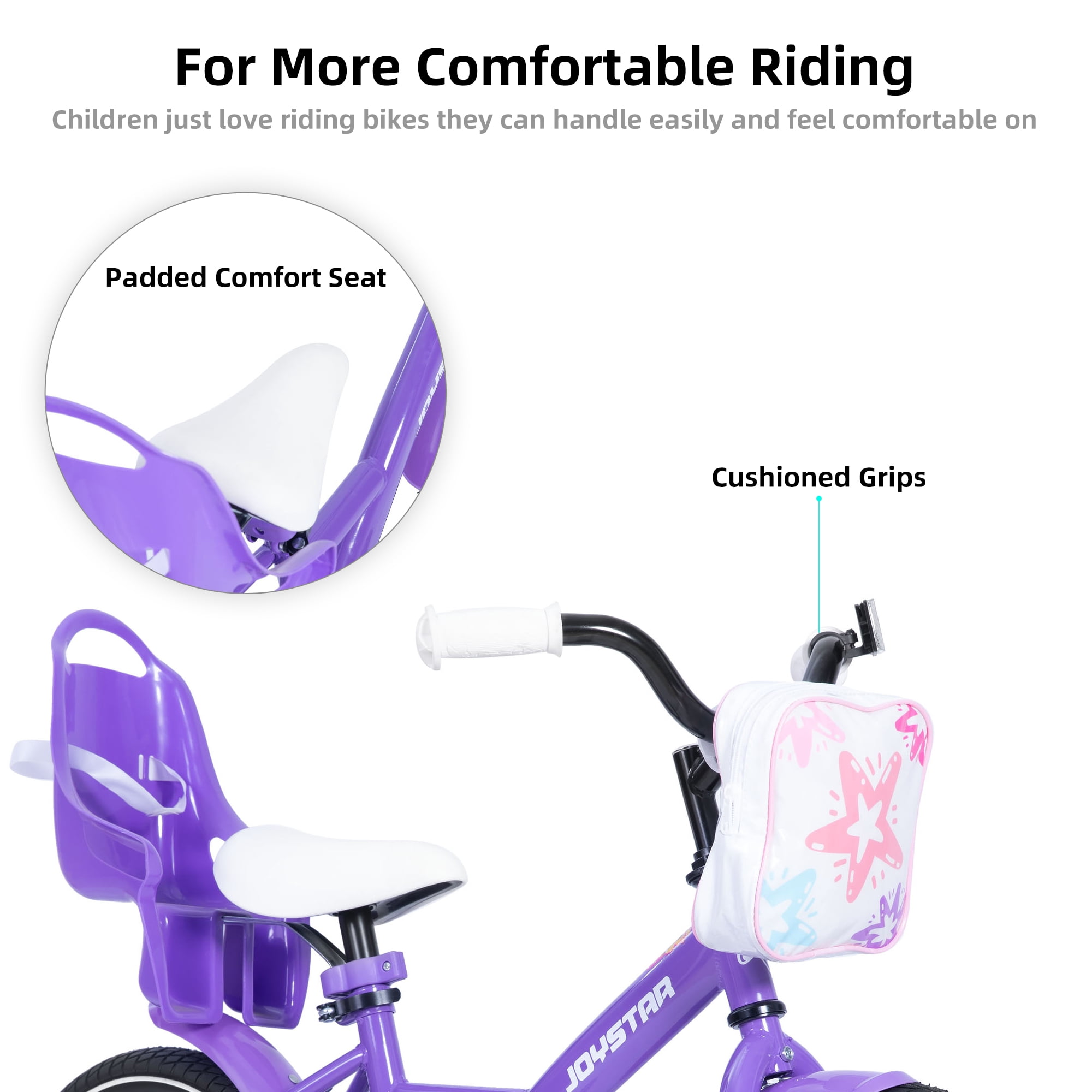 JOYSTAR Keano 14 inch Kids Bike for Girls, Children Bicycle in Purple