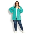 thumbnail image 4 of Avenue Women's Plus Size Polar Fleece Zip Jacket, Long Sleeves, Funnel Neckline, 4 of 5