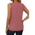 thumbnail image 4 of KISSMODA Women's Tank Tops V Neck Casual Sleeveless Tops for Women 2025 Basic Trendy Tank Oversized Summer Blouses S-3XL, 4 of 5