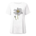 thumbnail image 3 of Chemises à Manches Courtes pour Femmes Mode Décontractée Chemises Imprimées Manches Courtes Tee-Shirt Ample Tunique Blouse Tunique Manches Courtes pour Femmes, 3 of 4