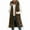 Brown, variant on RQYYD Long Womens Puffer Vest Winter Sleeveless Puffy Jacket with Hood Warm Quilted Vest for Women