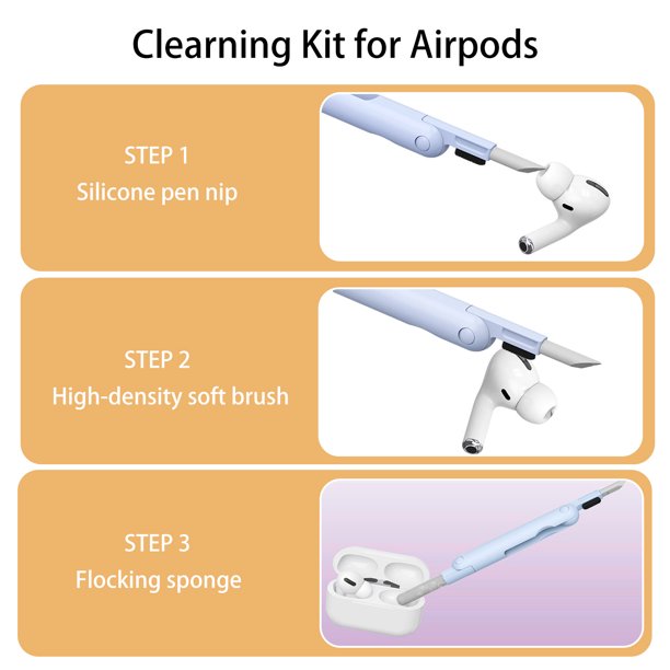 Kit de cepillo limpiador de teclado de ordenador 7 en 1 Likrtyny pluma de limpieza de Audífonos Herramientas de limpieza de teléfonos iPad Kit de extractor de tecla