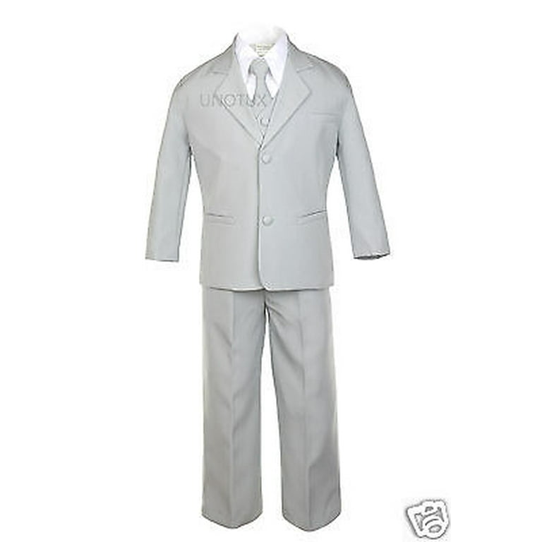 BABY, TODDLER BOY WEDDING PARTY FORMAL no tail TUXEDO SUIT LT