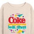 thumbnail image 3 of Coca-Cola - Retro - Coke Can't Beat The Real Things - Women's Lightweight French Terry Long Sleeve Shirt, 3 of 5