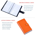 thumbnail image 4 of Leather Credit Card Holder Business ID Card Case Book Style Name Card Holder Book, 4 of 5