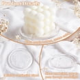 thumbnail image 4 of 10pcs Glass Candle Holder Centerpiece Plate Flat Round Clear 9.9x1.25cm Inner Diameter: 7.8cm, 4 of 6