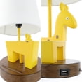 thumbnail image 6 of Sahara 17.5" Mid-Century Vintage Iron/Resin Giraffe LED Kids' Table Lamp with Phone Stand and USB Charging Port, Yellow, 6 of 9
