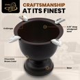 thumbnail image 4 of Stinky Cigar Tall Cigar Ashtray with 4 Stirrups for Indoor & Outdoor Use | Windproof Design with 4.25 inch Deep Bowl for Cigars, Perfect Cigar Accessory for Aficionados & Home Decor - Chocolate Brown, 4 of 14