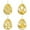 Gold-C, variant on chaungfeng Gold Acrylic Ornaments, Double-Sided Flat Ball Set, 4-Piece/12-Piece Christmas Decor Pendant, for Tree, Gift, Wedding, Party, Holiday