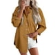 thumbnail image 1 of Shacket Astilish para mujer, vaquero, cuello en V, color arcilla, talla XL, 1 of 4
