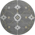 thumbnail image 2 of Addison Rugs Mayfield Washable Transitional Open Field,ornate Gray Round Rug, 8' x 8', 2 of 5
