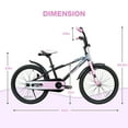 thumbnail image 5 of Hykolity 20 inch Kids Bike for Boy Girl Age 6–12, Kids Bicycle Fits Rider 48–62 Inch, Bmx-style Child Sport Bike with Rear Coaster Brake Front Handbrake, 5 of 7