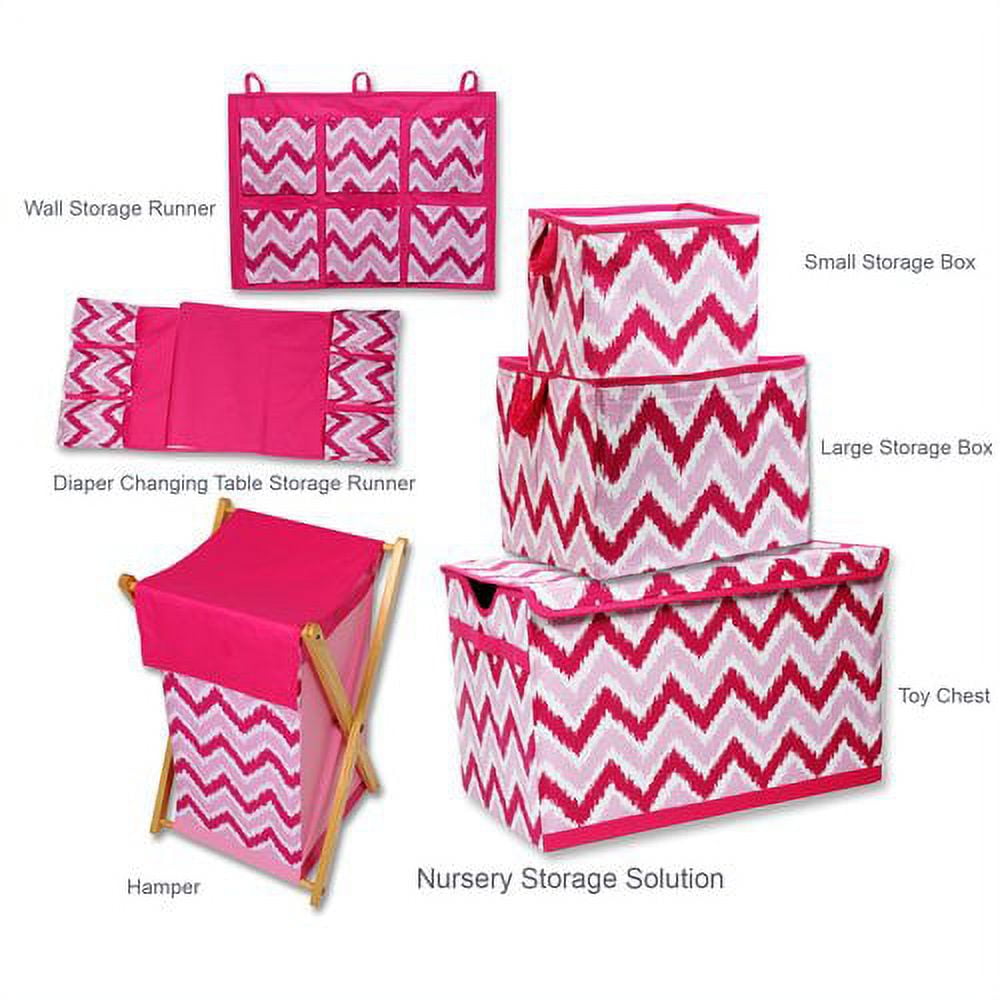 Bacati - MixNMatch Pink Zigzag, Changing Table Storage Runner