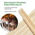 thumbnail image 4 of Natural Bamboo Skewers 10 Inch, Kids Friendly/True Semi Pointed, For Kabob Kebab BBQ Fruit Chocolate Fountain, Long Round Wooden Stirrers Sticks 10", Size 4, 6, 8 In, 4 of 7