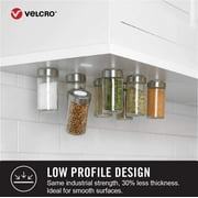 VELCRO Brand Kitchen & Bath Mounting Ovals | Low Profile Thin Design | Professional Grade Heavy Duty Strength | Indoor Outdoor Use | 1in x 3/4in, 10 Sets, Black