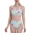 thumbnail image 2 of Picia Happy Easter Women's High Waisted Bikini Scoop Neck Swimsuit Two Pieces Bathing Suit-, 2 of 8