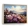 thumbnail image 2 of Designart "Mountain'S Purple Peony Paradise" Peonies Floater Framed Wall Art Prints, 2 of 5
