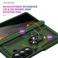 thumbnail image 3 of Designed for Samsung Galaxy Z Fold 7 5G Case, Military Grade Protective Phone Case Cover with Enhanced Metal Ring Kickstand [Support Magnet Car Mount] Compatible with Z Fold 7 5G, Armygreen, 3 of 8