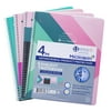 U Style Antimicrobial 1 Subject Notebook with Microban®, 80 Sheets, College Ruled, 4 Pack, Fashion