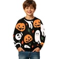 thumbnail image 5 of SJLDQY Halloween Sweatshirts for Boys Hallowmas Ghost Pumpkin Graphic Casual Pullover Tops Long Sleeve Crew Neck Sweatshirt, 5 of 5
