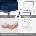 thumbnail image 5 of Modern Counter Height Bar Stools Upholstered Velvet Bar Chairs, Set of 1, 26" with Back and C-Shaped Metal Frame Island Stools for Home Bar Kitchen Pub, 5 of 9